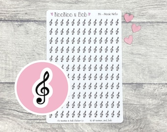 Pegatinas para planificador de notas musicales - Pegatinas para planificador de clases de música - Pegatinas para notas musicales - Pegatinas para planificador de calendario - Pegatinas para diario