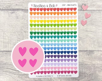Mini Heart Planner Stickers - Small Heart Stickers - Tiny Planner Stickers - Icon Planner Stickers - Journal Stickers - Bullet Point Sticker