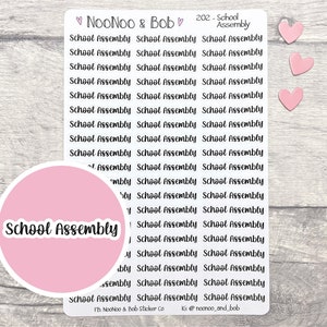 School Assembly Teacher Planner Stickers -  School Planner Stickers - Teacher Planner Stickers - Functional Planner Stickers