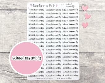 School Assembly Teacher Planner Stickers -  School Planner Stickers - Teacher Planner Stickers - Functional Planner Stickers