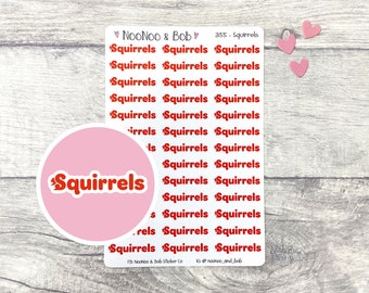 Squirrels Scout Planner Stickers - Scout Group Planner Stickers - Girl Guides Stickers - UK planner stickers