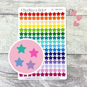 Mini Stern-Sticker - Kleine Stern-Sticker - Kleine Planer-Sticker - Funktionale Planer-Sticker - Symbol-Sticker