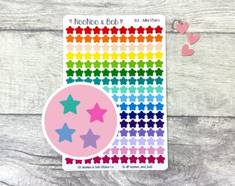 Mini Star Planner Stickers - Small Star Stickers - Tiny Planner Stickers - Icon Planner Stickers - Functional Planner Stickers