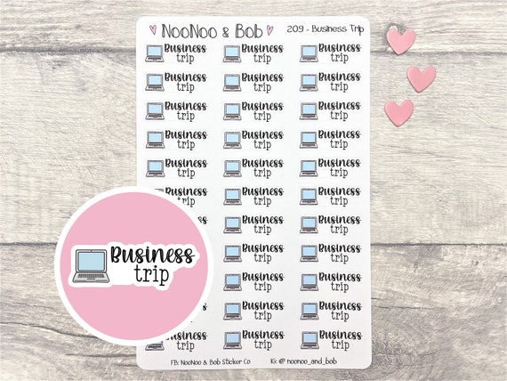 Business Trip Planner Stickers - Work Planner Stickers - Work Trip Planner Stickers - Functional Planner Stickers
