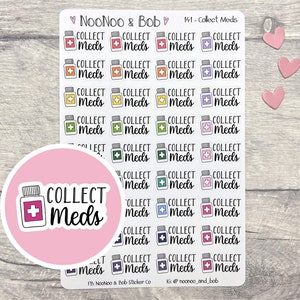 Verzamel Meds-scriptplannerstickers - medicatiestickers - medicatieherinneringsstickers - functionele plannerstickers