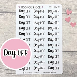 Scriptplannerstickers vrije dag - stickers jaarlijkse vakantiedag - planner stickers verlofdag - stickers PTO - dagboekstickers
