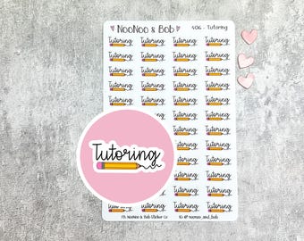 Tutoring Planner Stickers - School Planner Stickers - Teacher Planner Stickers - Student Planner Stickers - Study Stickers