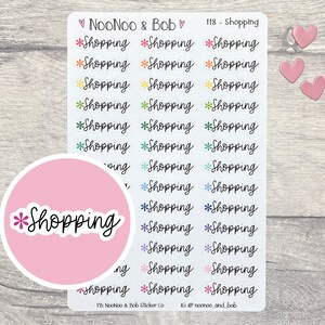 Stickers pour agenda shopping - Stickers pour thérapie de vente au détail - Stickers fonctionnels