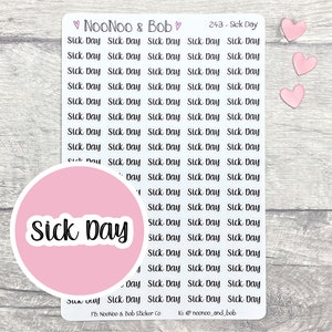 Sick Day Planner Sticker - Krankenschwester Planner Sticker - Schichtarbeit Planner Sticker - Funktionaler Planner Sticker - Überschrift Sticker