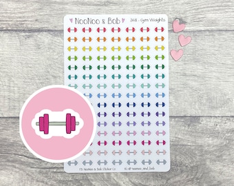 Gym Weight Planner Stickers - Workout Stickers - Fitness Planner Stickers - Journal Stickers - Exercise Stickers