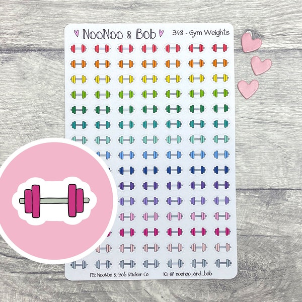 Gym Weight Planner Stickers - Workout Stickers - Fitness Planner Stickers - Journal Stickers - Exercise Stickers