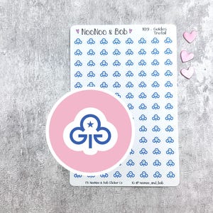 Adesivi per planner Girl Guides Icon - Adesivi per planner Girl Guiding Group - Adesivi per planner funzionali - Adesivi per planner UK