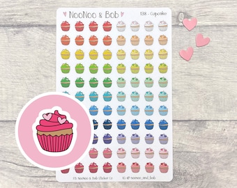 Cupcake Icon Planner Stickers - Cupcake Stickers - Journal Stickers - Calendar Stickers - Icon Stickers - Journal Stickers