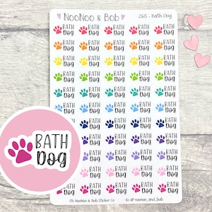 Bad hond planner stickers-kat/hond planner stickers-huisdier planner stickers-hondenverzorging stickers-functionele planner stickers