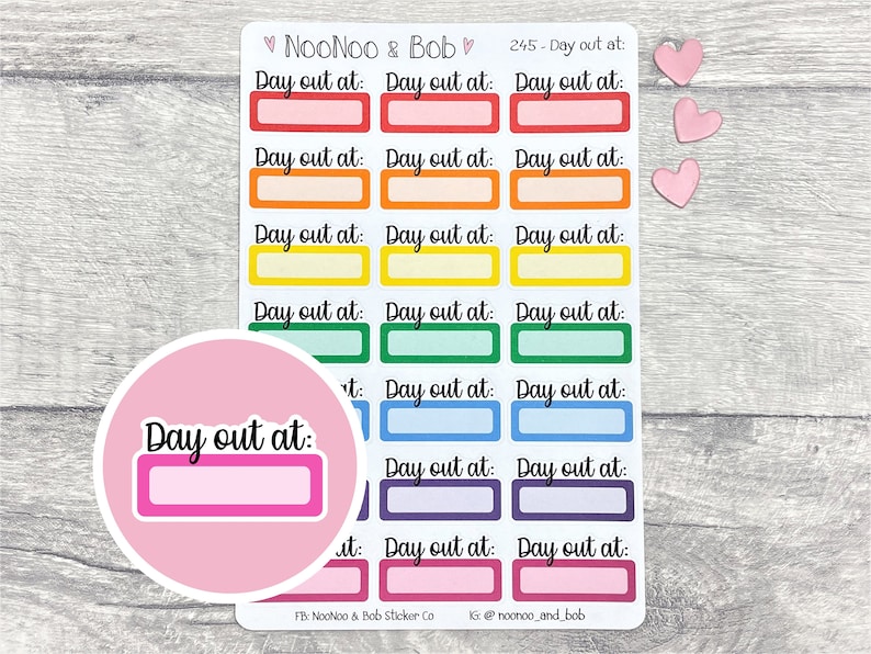 Day Out At: Quarter Box Planner Stickers - Day Out Planner Stickers ...