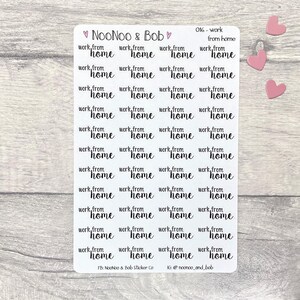 Work From Home Planner Stickers - Work Stickers - Header stickers - Journal Stickers - Functional Planner Stickers image 3