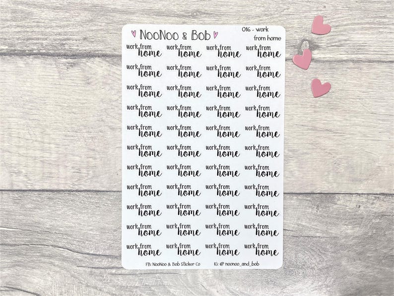 Work From Home Planner Stickers - Work Stickers - Header stickers - Journal Stickers - Functional Planner Stickers image 3