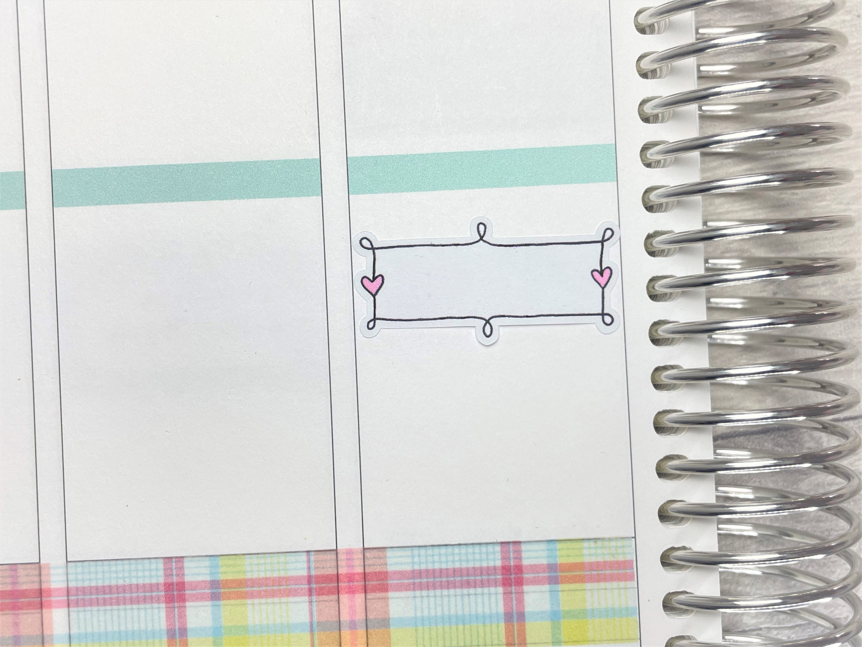 Doodle Loop Heart Quarter Box Planner Stickers - Doodle Planner ...