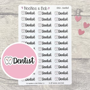 Adesivos para planejador de script de dentista - Adesivos para planejador dentário - Adesivos para consultas odontológicas - Adesivos para planejador funcional