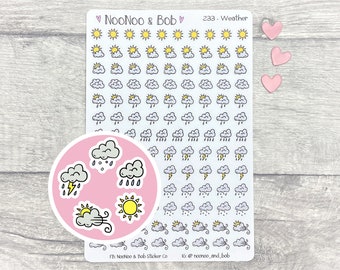 Weather Icon Planner Stickers - Weather Tracker Planner Stickers - Weather Forecast Stickers - Journal Stickers -Functional Planner Stickers