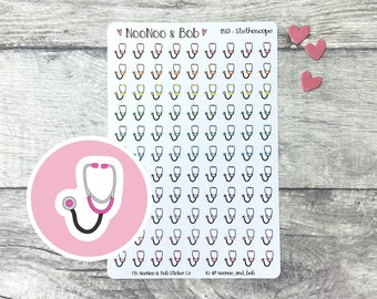 Doctors Stethoscope Stickers - Doctors Planner Stickers - Doctors Appointment Stickers - Journal Stickers - UK Planner Stickers
