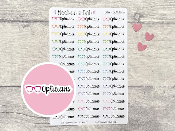 Opticians Script Planner Stickers Eye Test Planner Stickers - Etsy New ...
