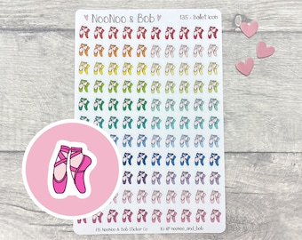 Ballet Shoe Icon Planner Stickers - Dance Stickers - Script Planner Stickers - Functional Planner Stickers