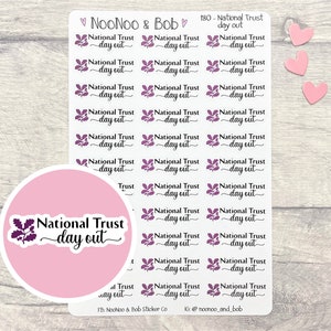 Adesivi per l'agenda del National Trust Day Out - Adesivi per l'agenda del Regno Unito - Adesivi per le uscite - Adesivi per l'intestazione - Adesivi funzionali per l'agenda