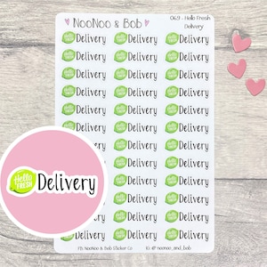 Hello Fresh Lieferung Script Planner Stickers - Lieferung von Lebensmitteln - Funktionale Planner Stickers