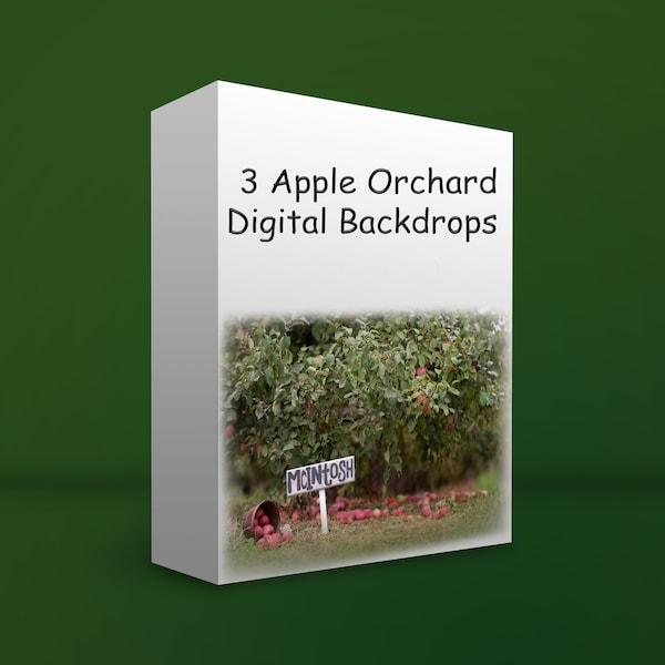 Apple orchard digital backdrops