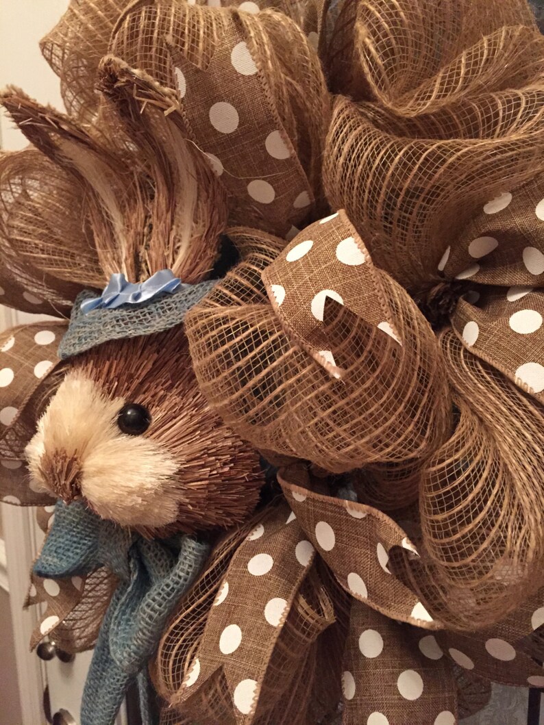 Easter Wreath Poly Jute Burlap Deco Mesh Wreath Deco Mesh Etsy