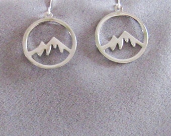 Silver Mountain Dangle Earrings