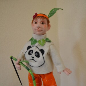 Needle felted Doll and Art Author doll. Felt doll.