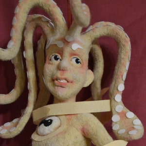 Needle felted doll custom and Author doll OOAK
