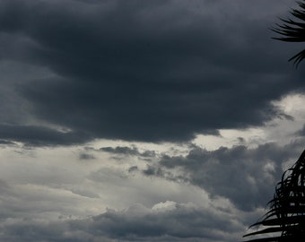 Photographs, Storm clouds, cumulus sky, Dark storms coming, Florida clouds, Hobe Sound sky.