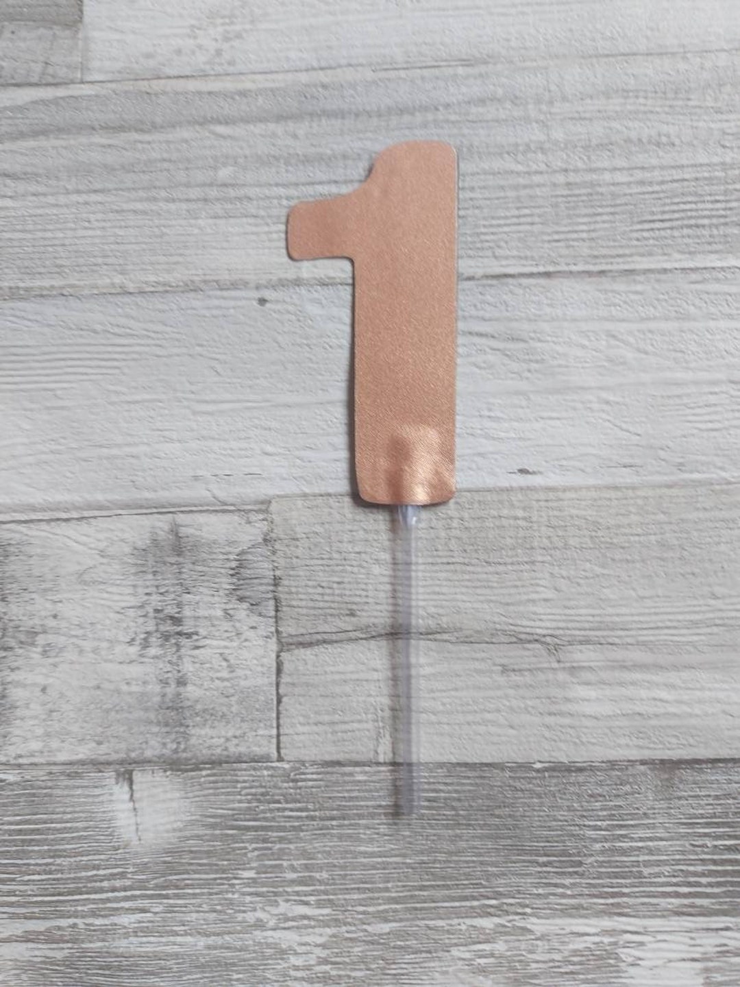 Rose Gold Glitter Number 1 Cake Topper - Etsy