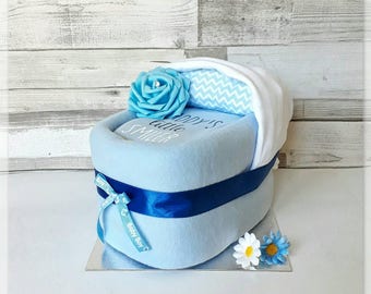 Baby boy nappy cake | Baby shower gift