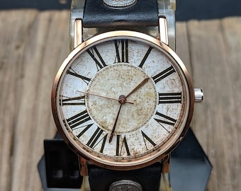 Classic Art Watch Leather,Men Watch,Women Watch,Unisex Watch,Wristwatch,Watches,Vintage Watch,Leather Watch,Soviet Watch,Gift Ideas