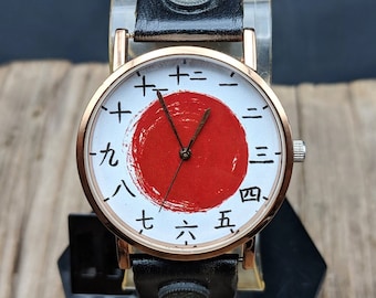 Japanese Style Leather Watch,Fashion Watch,Women Watch,Ladies Watch,Men watch,Fashion Accessory,Leather Watch,Birthday Gift,Japanese Jewelry