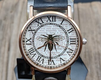 Vintage Bee Watch,Ladies Watch,Women Watch,Unisex Watch,Gift Idea,Wristwatch,Gift Watches,Birthday Gift,Gift for her,Anniversary Gift