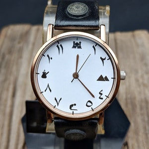 Arabic Style Leather Watch,Arabic Numerals Watch,Women Watch,Ladies Watch,Men watch,Fashion Accessory,Leather Watch,Birthday Gift,Funny