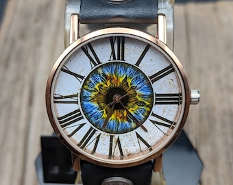 Montre d'art Galaxy Eye, montre femme, montre homme, montre unisexe, idée cadeau, montre-bracelet, montres cadeau, cadeau d'anniversaire, cadeau pour elle, bijoux, montre ancienne