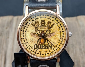 Queen Bee Watch Women Watch Ladies Watch Watch Leather Jewelry Watch Birthday Gift Gifts For Her Watch Gift Gift Idea Watches