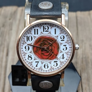 Antique Rose Watch,Ladies Watch,Women Watch,Unisex Watch,Gift Idea,Wristwatch,Valentines Days,Birthday Gift,Gift for her,Anniversary Gift