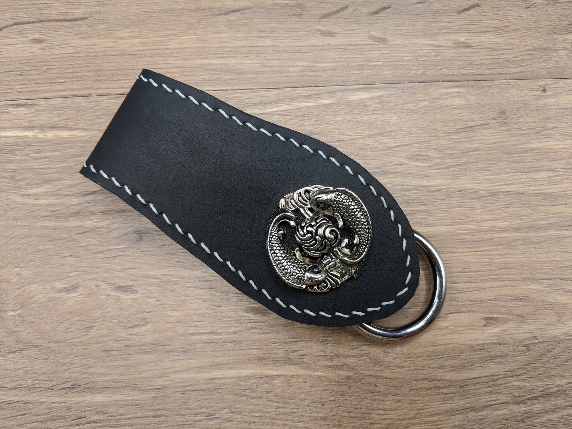 Koi Belt Loop Key Chain Skull Cowhide Leather Wallet Chain for 