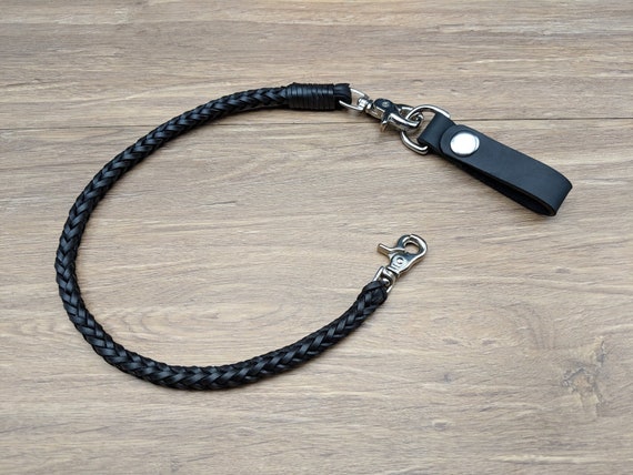 Leather wallet chain strap hotsell