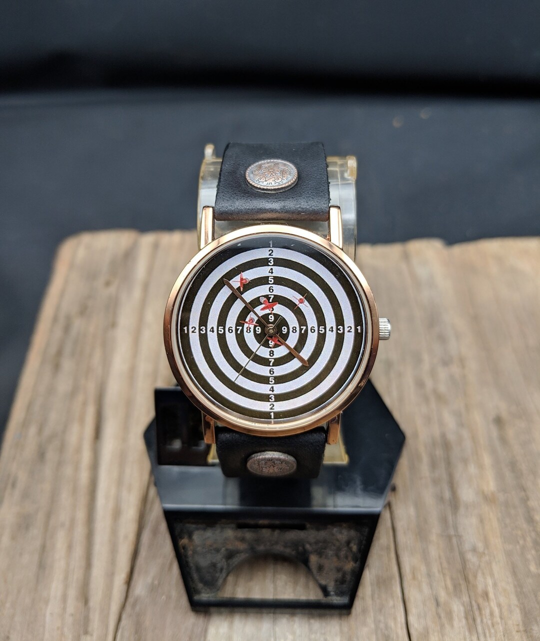 Dartboard Watch,men Watch,women Watch,vintage Watch,leather Watch,jewelry Watch,birthday Gift