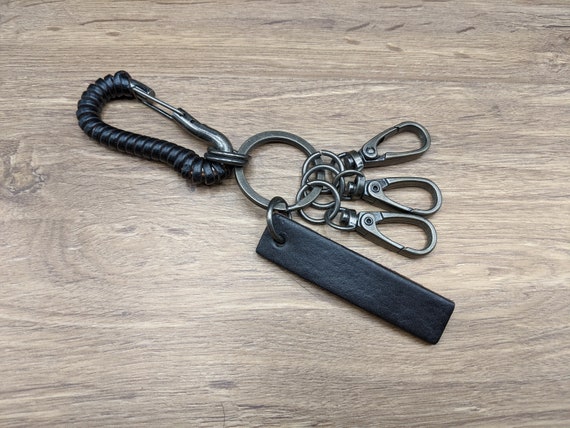 Leather Keychain Key Fob Key Ring Leather Key Chain Mens Key