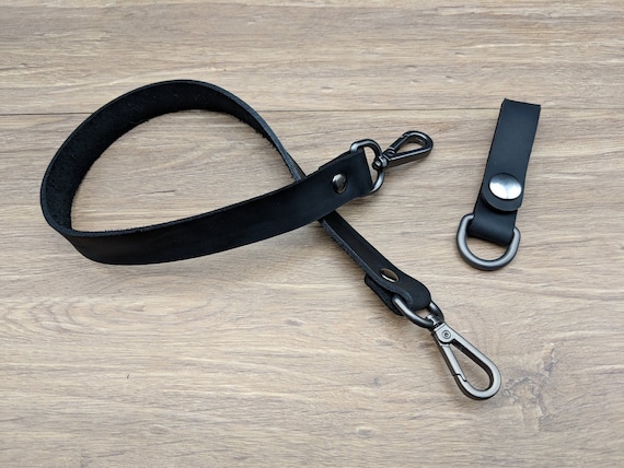 braided leather keywallet fob