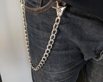 Portachiavi Da Motociclista In Vera Pelle Stile Punk Classico - Foto 6